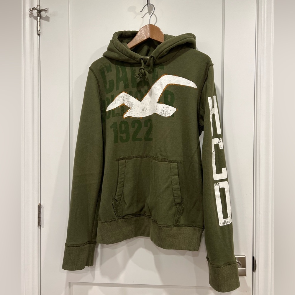Hollister Olive Green Men's Hoodie